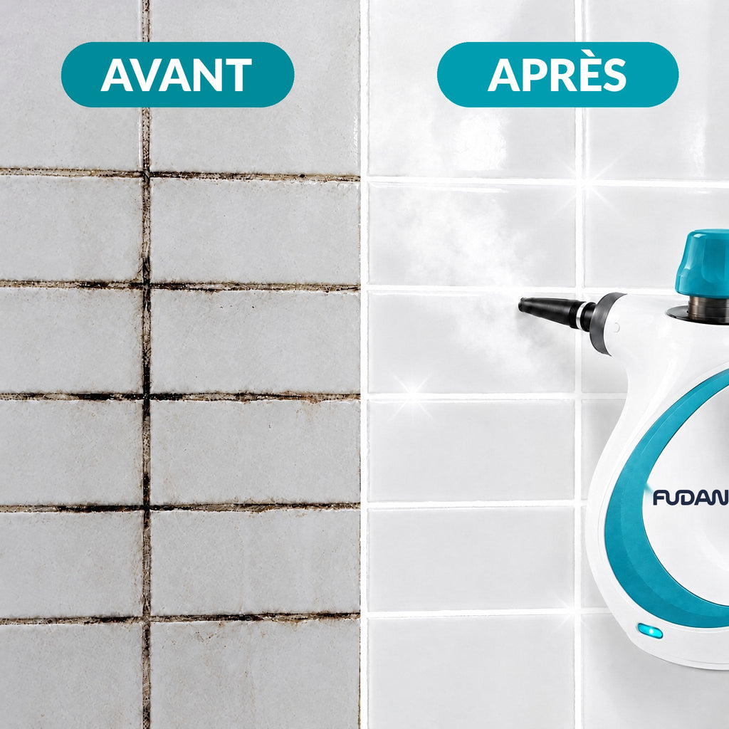 Avant et après le nettoyage des joints avec VaporClean